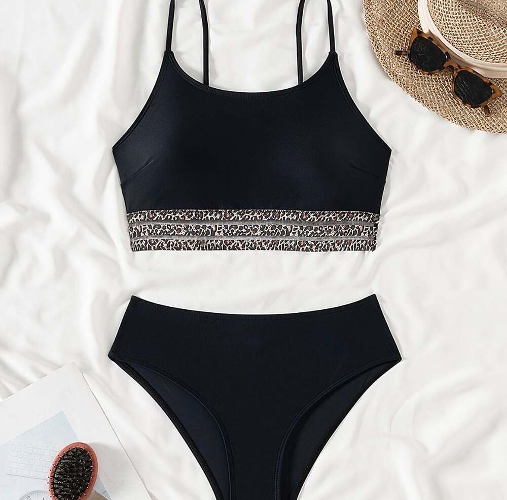 Tankini Set, Bikini Set For Women High Waisted Bathing Suits Summer Beach Two Pi
